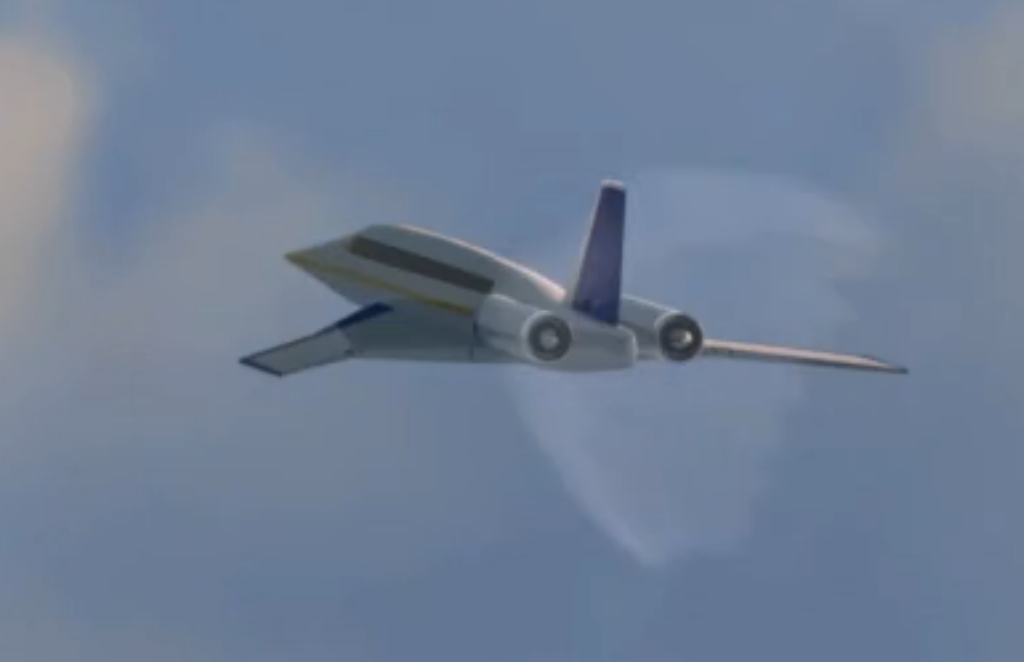 Spike S-512 quiet supersonic jet in flight